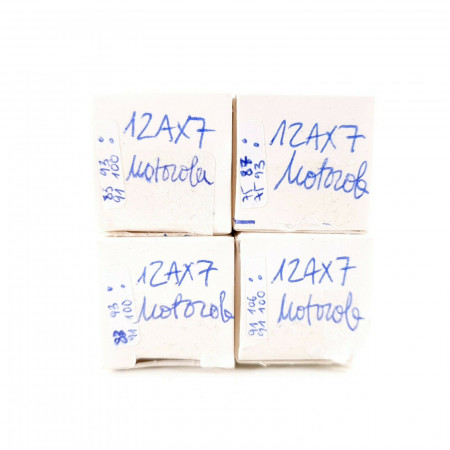 4 X 12AX7 TUBE. MOTOROLA BRAND. GE PRODUCTION. CA  ENA