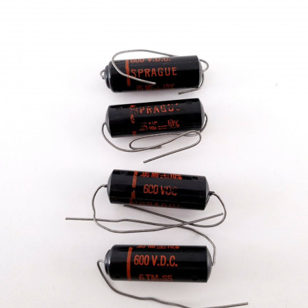 4 X 0.05uF 10% 600V SPRAGUE CAPACITOR BLACK BEAUTY. 6TM-S5. AG  ENA