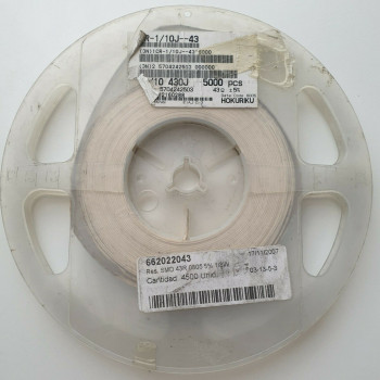 10 x 43R 1/8W 5% SMD HOKURIKU RESISTOR. (R418) CA395U1200F280721