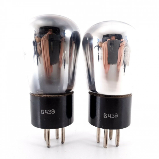 2 X B438 PHILIPS-MINIWATT TUBE. 1950s PROD. NOS/NIB. AK  ENA