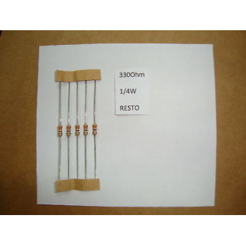 RESISTOR. 1/4W 330R 330Ohm 5% *8 PC* NEW