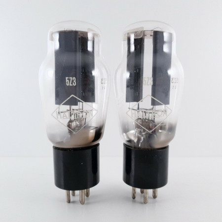 2 X 5Z3 TUBE. HALTRON BRAND. 1950s ITALIAN PRODUCTION. MATCHED PAIR. CA  ENA