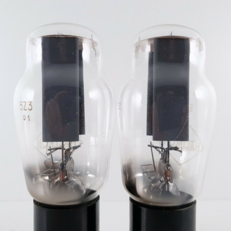 2 X 5Z3 TUBE. HALTRON BRAND. 1950s ITALIAN PRODUCTION. MATCHED PAIR. CA  ENA