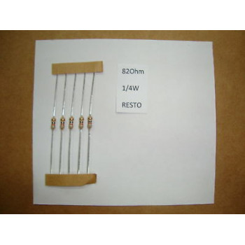 RESISTOR. 1/4W 82R 82Ohm 5% *8 PC* NEW