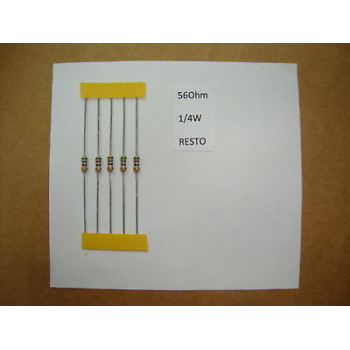 RESISTOR. 1/4W 56R 56Ohm 5% *8 PC* NEW