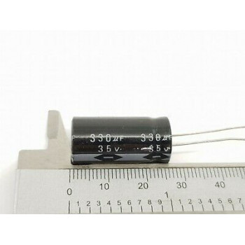 ELECTROLYTIC CAPACITOR 330uF 35V FI  (13 X 26) (New Old Stock) 2 PCS CA184U63