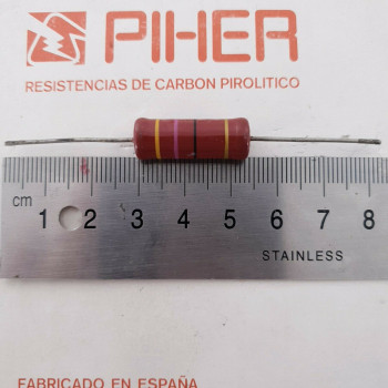 1 X 2W 47R 5% 1970s VINTAGE PIHER RESISTOR. NOS. C1815U100F280121