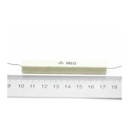 CEMENTED CERAMIC RESISTOR 560 OHM 15W DH AXIAL NOS (New Old Stock) *1PC* U30