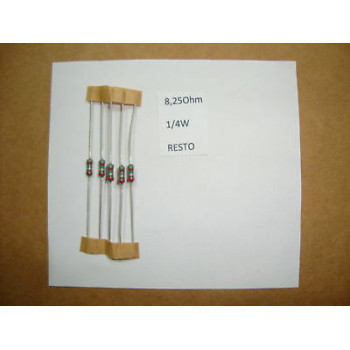 RESISTOR. 1/4W 8R25 8.25Ohm 2% *8 PC* NEW