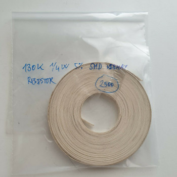 10 x 130K 1/4W 5% SMD VISHAY RESISTOR. (R484) CA395U2500F300721