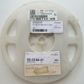 10 x 147K 1/8W 1% 100PPM SMD PHYCOMP RESISTOR. (R485) CA395U1000F300721