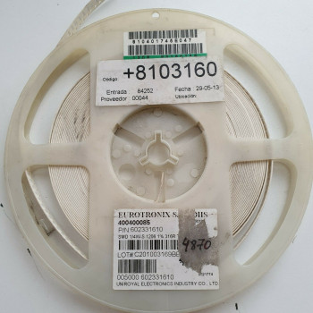 10 x 316R 1/4W 1% 100PPM SMD EUROTRONIX RESISTOR. (R426) CA395U3000F280721