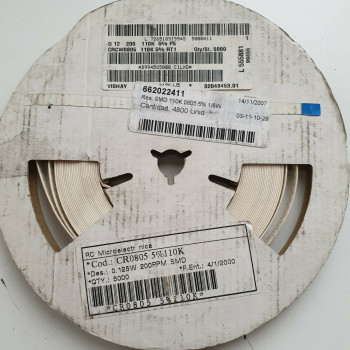 10 x 110K 1/8W 5% SMD VISHAY RESISTOR. (R432) CA395U2500F280721