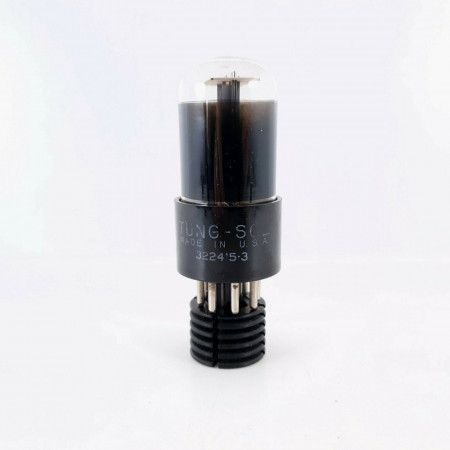 1 X 6SL7GT TUNGSOL TUBE. BLACK RING. ROUND PLATES. RECTANGULAR GETTER.  CQ  ENA