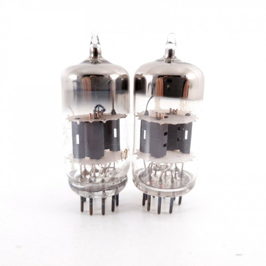 2 X 12AT7 /ECC81 MARCONI TUBE. COPPER RODS. NOS/NIB MATCHED PAIR. AK  ENA