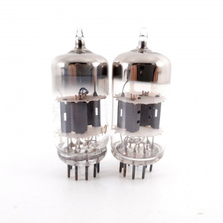 2 X 12AT7 /ECC81 MARCONI TUBE. COPPER RODS. NOS/NIB MATCHED PAIR. AK  ENA