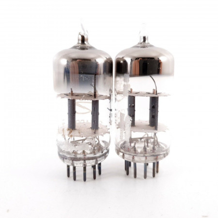 2 X 12AT7 /ECC81 MARCONI TUBE. COPPER RODS. NOS/NIB MATCHED PAIR. AK  ENA