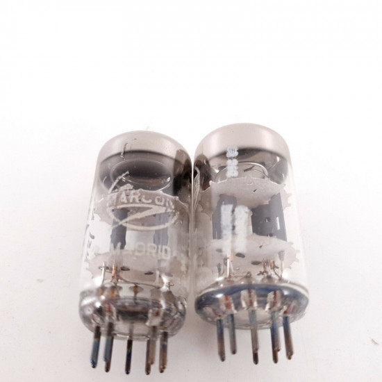 2 X 12AT7 /ECC81 MARCONI TUBE. COPPER RODS. NOS/NIB MATCHED PAIR. AK  ENA