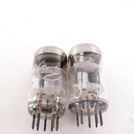 2 X 12AT7 /ECC81 MARCONI TUBE. COPPER RODS. NOS/NIB MATCHED PAIR. AK  ENA
