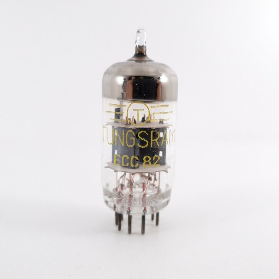 1 X ECC82 TUNGSRAM TUBE. 1960s PROD. BALANCED TRIODES 98/98%. CF  ENA