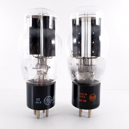 2 X 83 RCA TUBE. BLACK PLATES. NOS. AK  ENA
