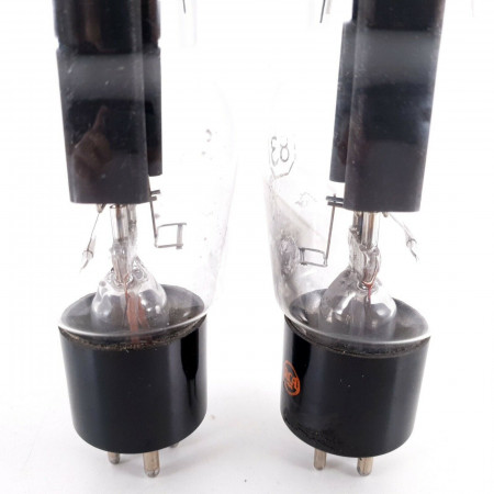 2 X 83 RCA TUBE. BLACK PLATES. NOS. AK  ENA