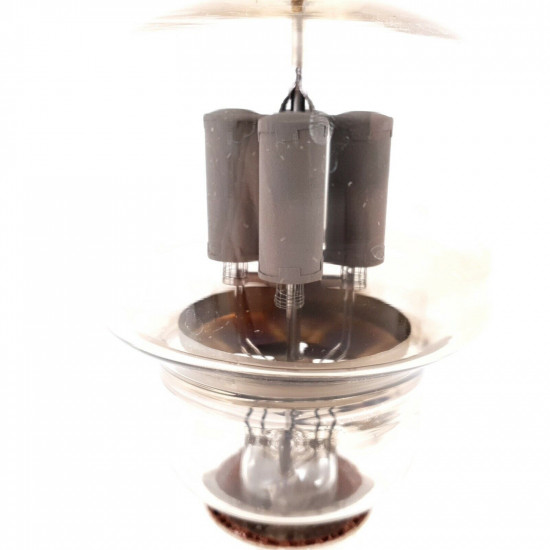 1 X 304TL / VT129 EIMAC TUBE. MODERN PLATES. 1950s. USED. 7U  ENA