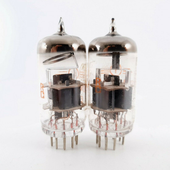 2 X E88CC TUNGSRAM TUBE. GREY PLATES. ORANGE LOGO. CK  ENA