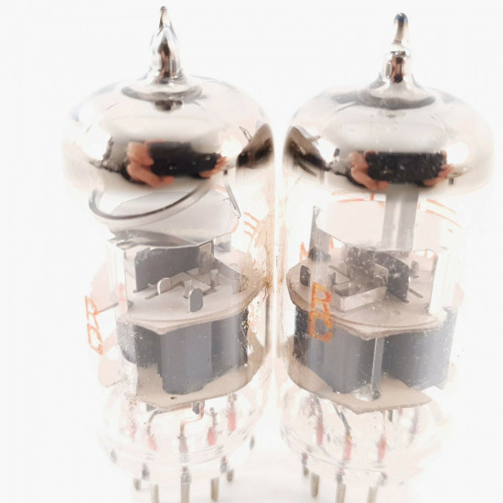 2 X E88CC TUNGSRAM TUBE. GREY PLATES. ORANGE LOGO. CK  ENA