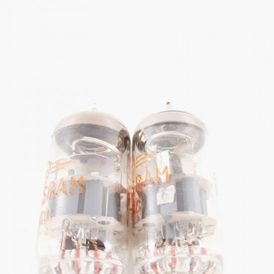 2 X E88CC TUNGSRAM TUBE. GREY PLATES. ORANGE LOGO. CK  ENA