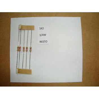 RESISTOR. 1/4W 1K2 1.2K 5% *8 PC* NEW