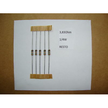 RESISTOR. 1/4W 3R83 3.83Ohm 2% *8 PC* NEW