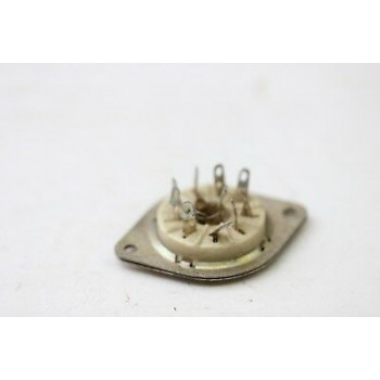 BIG LOCKTAL 9 PINS SOCKET. B9G CERAMIC OLD BRITISH FOR EL60 RZOC16 2