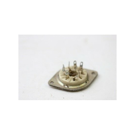 BIG LOCKTAL 9 PINS SOCKET. B9G CERAMIC OLD BRITISH FOR EL60 RZOC16