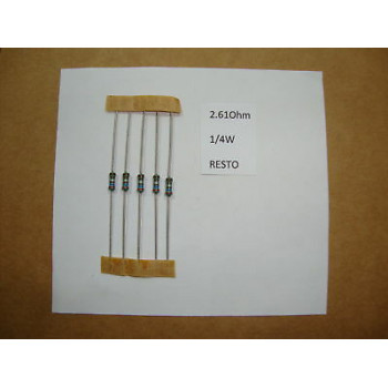 RESISTOR. 1/4W 2R61 2.61Ohm 2% *8 PC* NEW