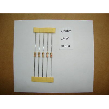 RESISTOR. 1/4W 2R2 2.2Ohm 5% *8 PC* NEW
