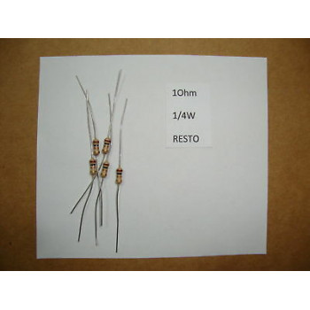 RESISTOR. 1/4W 1R 1Ohm 5% *8 PC* NEW