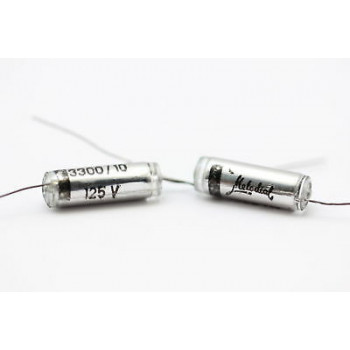 STYROFLEX CAPACITOR MELODIAL 3300pF 125V 10% NOS . 5PC. CA37U1000CA60U300+F21015