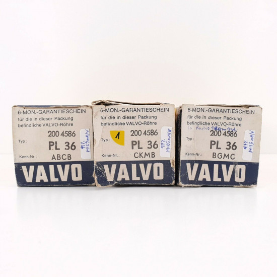 3 X PL36 RADIOTECHNIQUE TUBE. MATCHED TRIO. 99/97/97%. 1. CH47