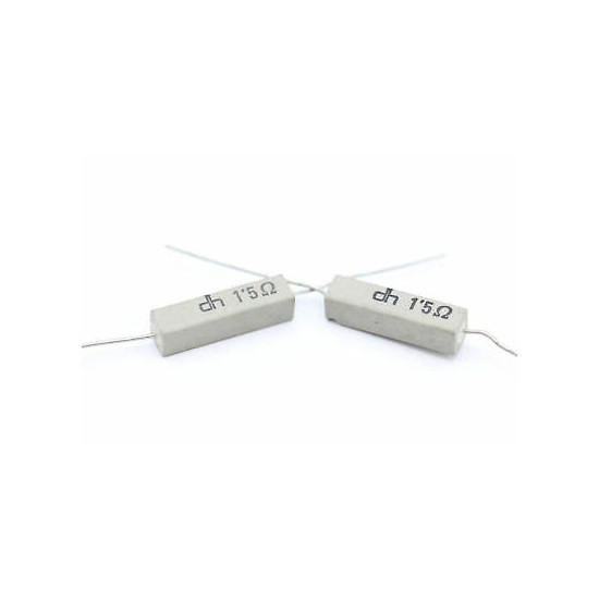 CEMENTED CERAMIC RESISTOR 1,5 OHM 4W DH AXIAL NOS (New Old Stock) *2PC* U122