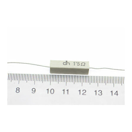 CEMENTED CERAMIC RESISTOR 1,5 OHM 4W DH AXIAL NOS (New Old Stock) *2PC* U122