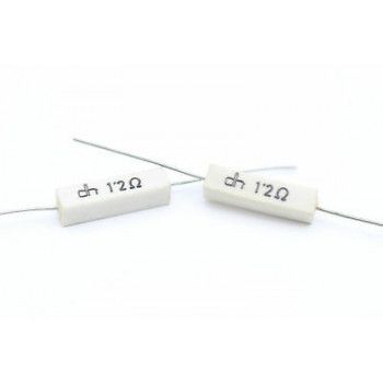 CEMENTED CERAMIC RESISTOR 1,2 OHM 4W DH AXIAL NOS (New Old Stock) *2PC* U4F2310