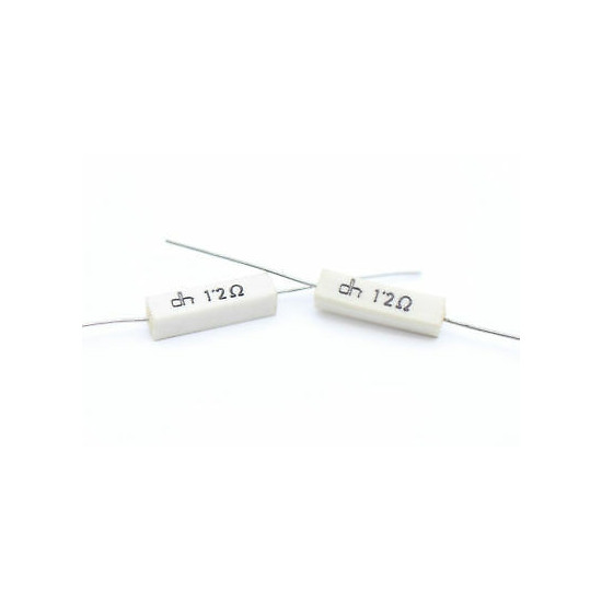 CEMENTED CERAMIC RESISTOR 1,2 OHM 4W DH AXIAL NOS (New Old Stock) *2PC* U4F2310
