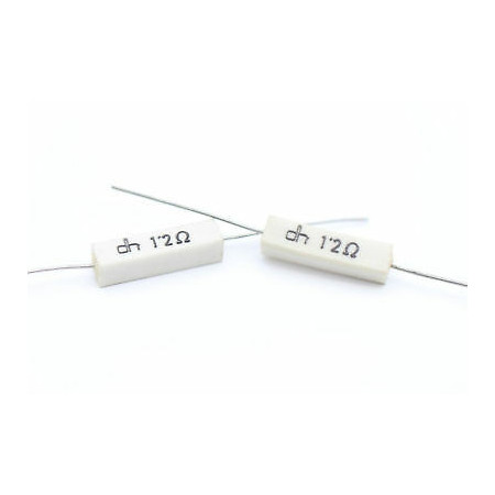 CEMENTED CERAMIC RESISTOR 1,2 OHM 4W DH AXIAL NOS (New Old Stock) *2PC* U4F2310