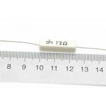 CEMENTED CERAMIC RESISTOR 1,2 OHM 4W DH AXIAL NOS (New Old Stock) *2PC* U4F2310 2