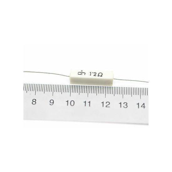 CEMENTED CERAMIC RESISTOR 1,2 OHM 4W DH AXIAL NOS (New Old Stock) *2PC* U4F2310