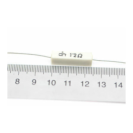 CEMENTED CERAMIC RESISTOR 1,2 OHM 4W DH AXIAL NOS (New Old Stock) *2PC* U4F2310