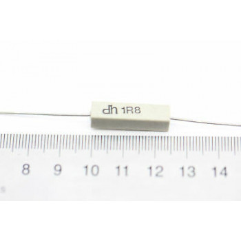CEMENTED CERAMIC RESISTOR 1,8 OHM 4W DH AXIAL NOS (New Old Stock) *2PC* U59 2