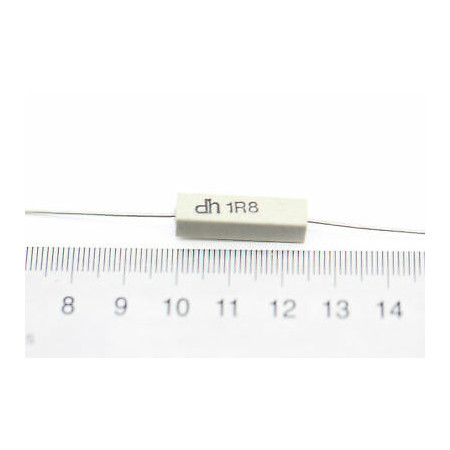 CEMENTED CERAMIC RESISTOR 1,8 OHM 4W DH AXIAL NOS (New Old Stock) *2PC* U59