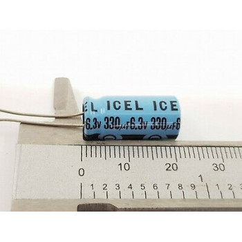 ELECTROLYTIC CAPACITOR 330uF 6,3V ICEL (10 X 20) (New Old Stock) 2 PCS CA184U2